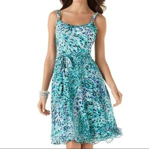 WHBM Express Yourself Print Chiffon Dress - size 2